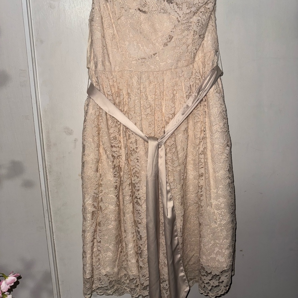 Tevolio Brand, One Strap Cream colored dress, SIZE 10 - Picture 2 of 6